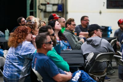 NexGen employees listen to leadership presentations during the Q4 Townhall in Knightstown, Indiana.